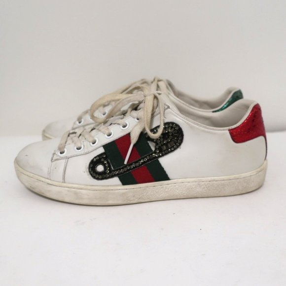 Gucci Ace Safety Pin Low Top Sneakers - Picture 7 of 14